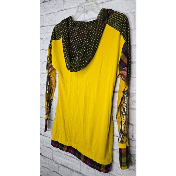 Vintage Anac by Kimi Y2K patchwork wool floral polka dot full zip hoodie Medium. - Picture 5 of 7